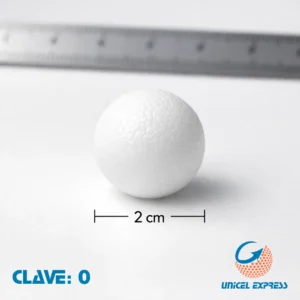 CLAVE 0 Esfera Unicel 2 cm Empaque 100 piezas