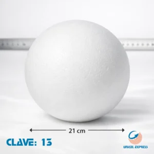 Clave 13 Esfera Unicel 21 cm Empaque 8 piezas