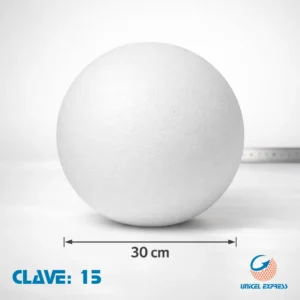 Clave 15 Esfera Unicel 30 cm Empaque 2 piezas