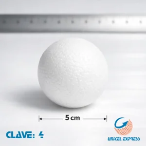 CLAVE 4 Esfera Unicel 5 cm Empaque 100 piezas