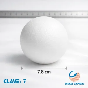 Clave 7 Esfera Unicel 7.8 cm Empaque 50 piezas