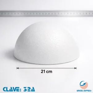 Clave 32 Media Esfera Unicel 21 cm Empaque 10 piezas