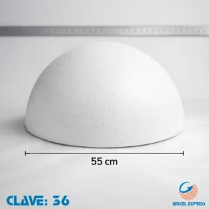 Clave 36 Media Esfera Unicel 55 cm Empaque 8 piezas