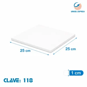 Clave 118 Placas de Unicel 25x25x1 cm Empaque 40