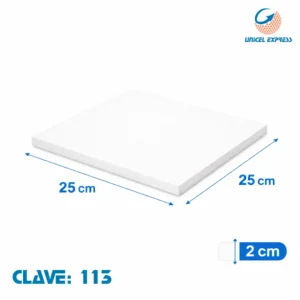 Clave 113 Placas de Unicel 25x25x2 cm Empaque 40 piezas