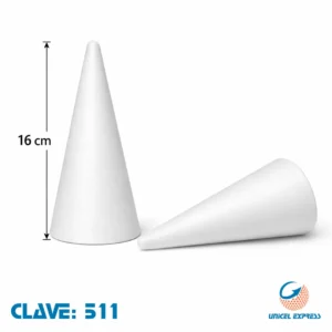 Clave 511 Cono de unicel no4 de 16 cm Empaque 100 piezas