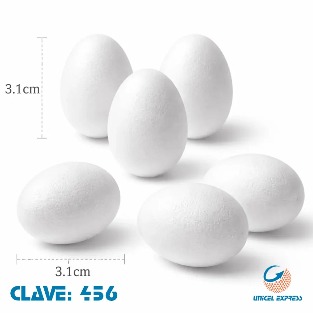 Clave 456 Huevos de Unicel 3.1 cm 50 piezas