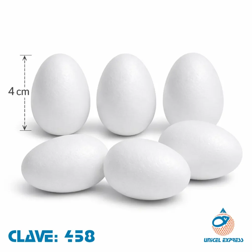 Clave 458 Huevos de Unicel 4 cm 50 piezas