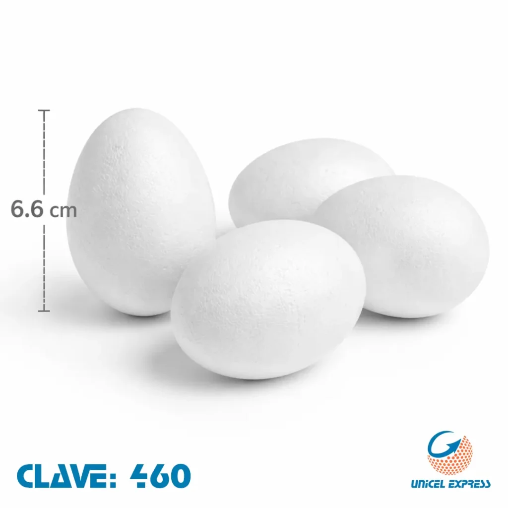 Clave 460 Huevos de Unicel 6.6 cm 25 piezas
