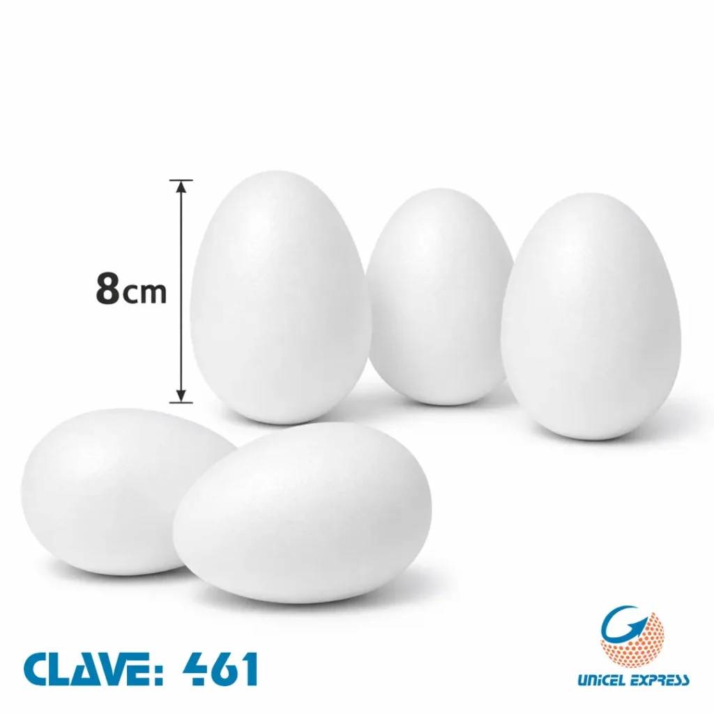 Clave 461 Huevos de Unicel 8 cm 25 piezas