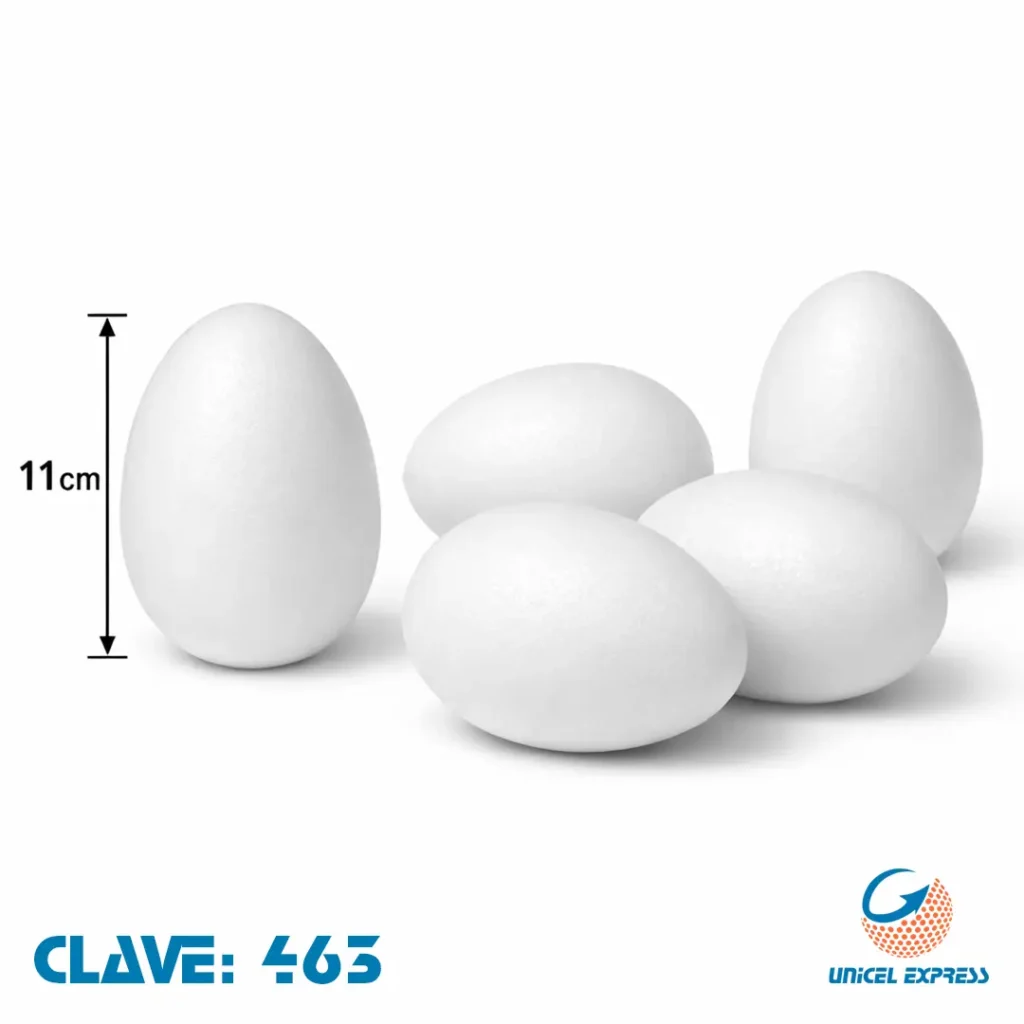 Clave 463 Huevos de Unicel 11 cm 25 piezas