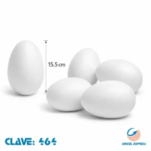 Clave 464 Huevos de Unicel 15.5 cm 25 piezas