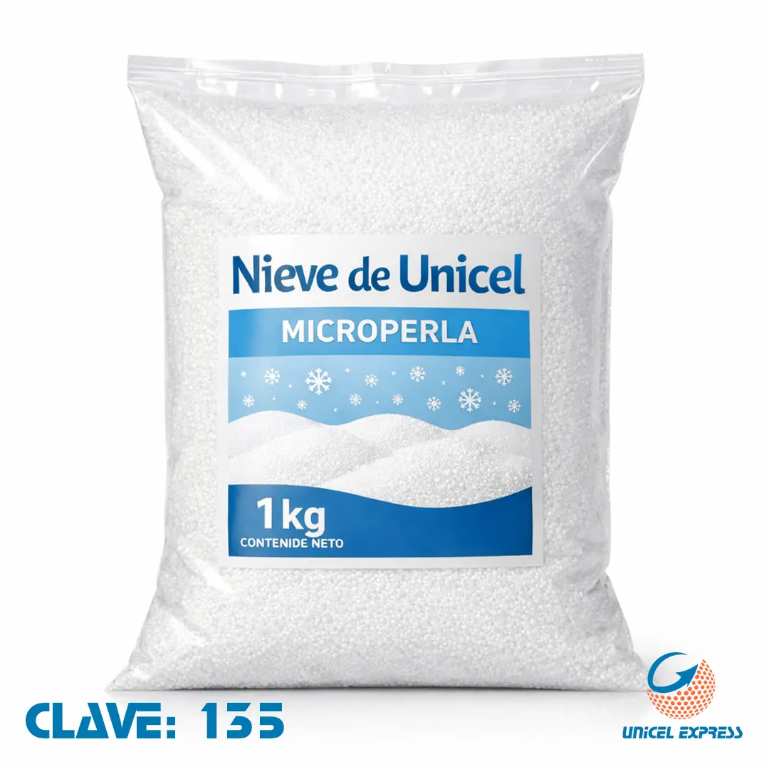 Clave 135 Nieve de Unicel Microperla Empaque 1 Kg