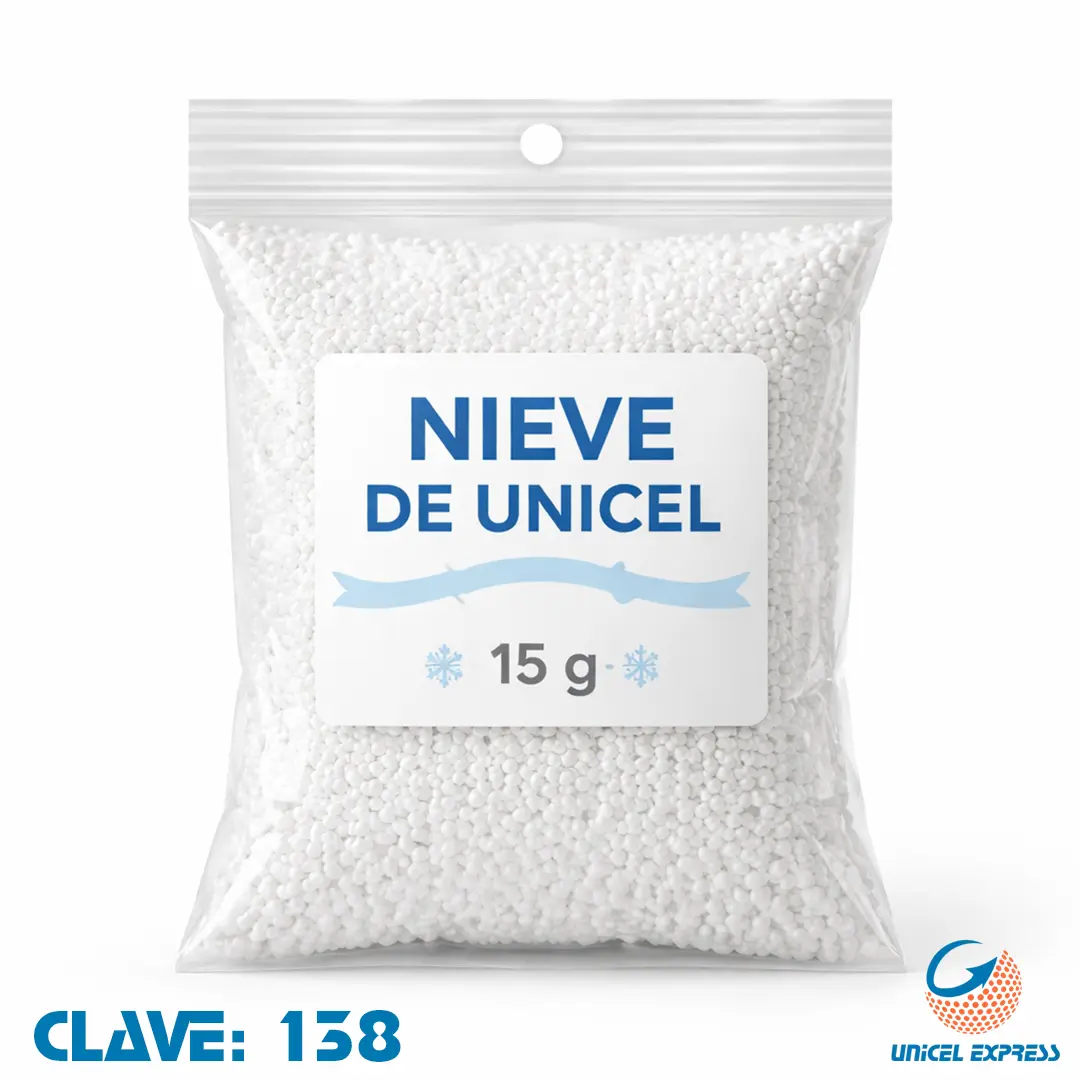 Clave 138 Nieve de Unicel Blanco 15 gr